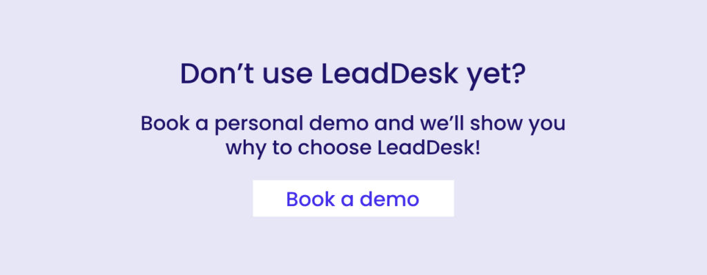 Book a LeadDesk demo